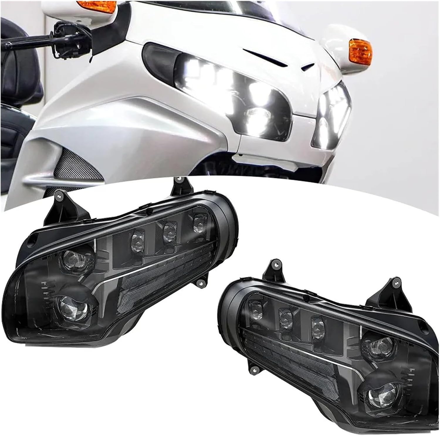 トランプ バイク用ヘッドライト オートバイのフロントヘッドライトヘッドライ